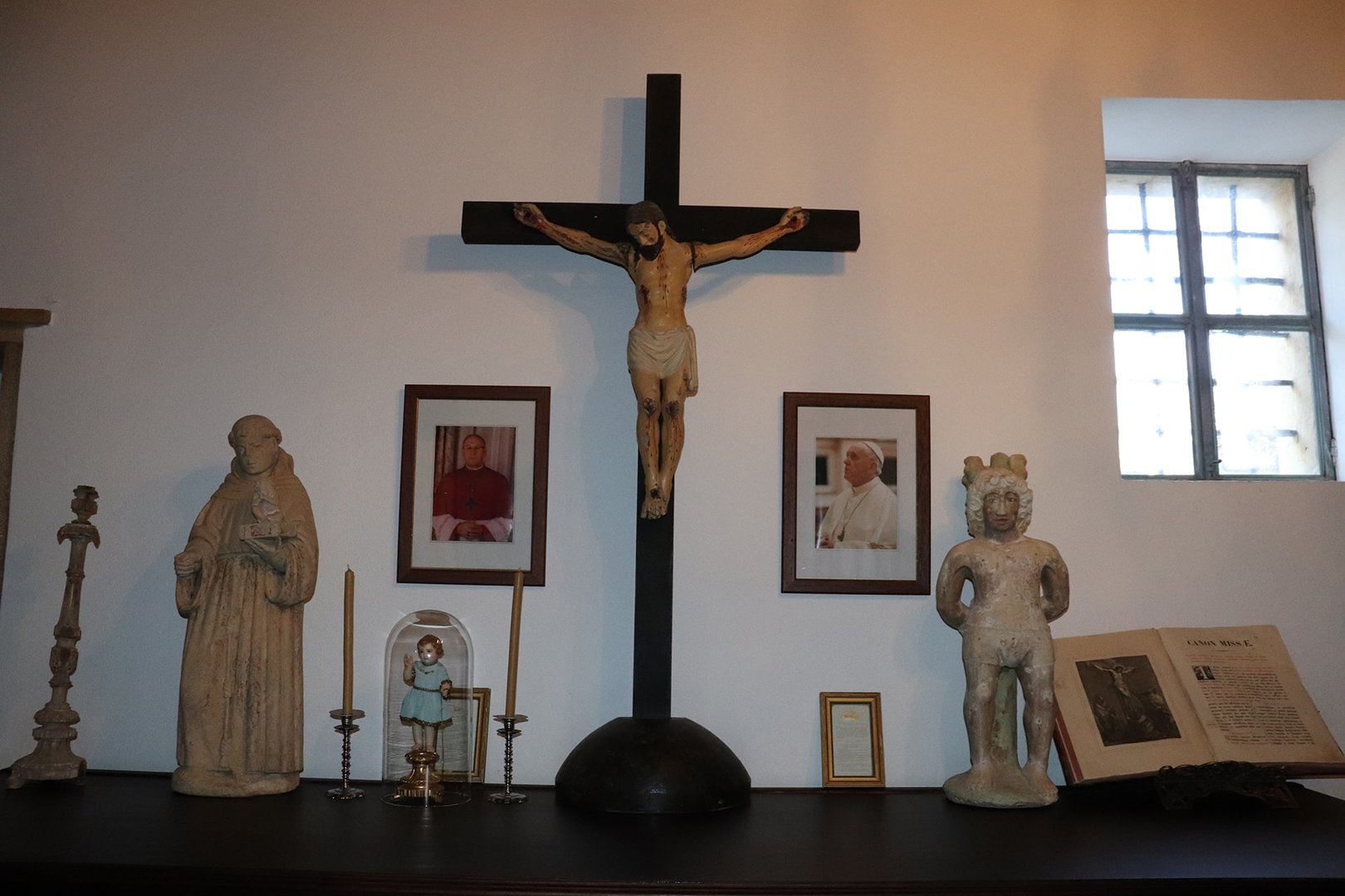 Images of Saint Anthony, Christ Crucified, and Saint Sebastian